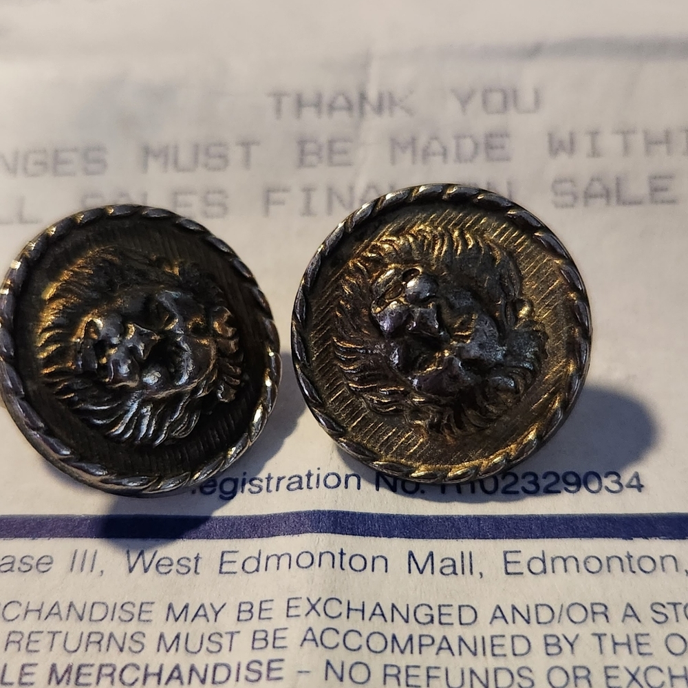 Antique Russian Button Earrings